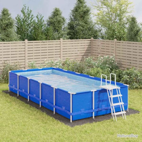 B�che de piscine gris clair 750x370 cm g�otextile polyester