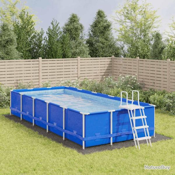 B�che de piscine gris clair 820x420 cm g�otextile polyester