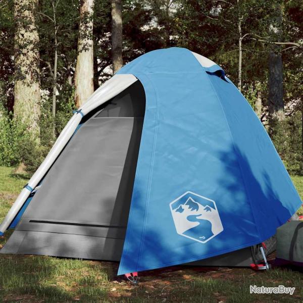 Tente de camping � d�me 2 personne bleu imperm�able