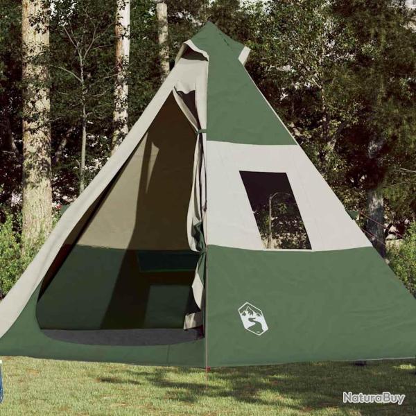 Tente de camping tipi 7 personnes vert imperm�able
