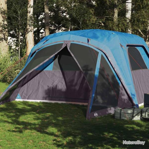 Tente familiale avec porche 6 personnes bleu imperm�able