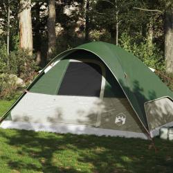 Tente familiale &agrave; d&ocirc;me 6 personnes vert imperm&eacute;able