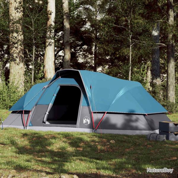 Tente familiale � d�me 9 personnes bleu imperm�able