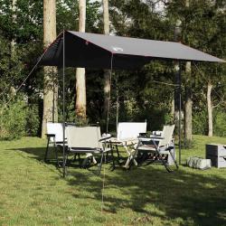 B&acirc;che de camping gris et orange 300x294 cm imperm&eacute;able
