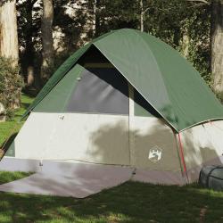 Tente de camping &agrave; d&ocirc;me 4 personnes vert imperm&eacute;able