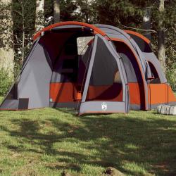 Tente de camping tunnel 4 personnes gris imperm&eacute;able