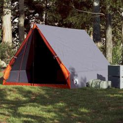 Tente de camping en forme de A 2 personnes gris imperm&eacute;able