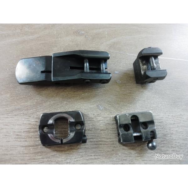 Montage pivotant lunette Zeiss (Diavari Z) rail LM (70�) pour carabine Heym SR20