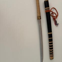 Sabre Dha traditionnel  Tha&iuml;lande ou Birmanie "ancien", Artisanat d'art et de collection