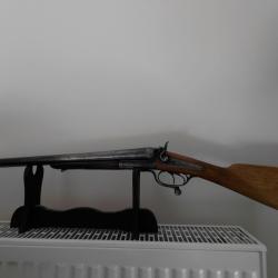 Fusil de chasse juxtapos&eacute;es cal12 percussion centrale fermeture Lefaucheux