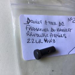 VENDU PAR LE-CUIRASSIER N&deg;2 DOUILLE A T&Ecirc;TE DE FERMETURE BARILLET ARMINUS HW9  22 LR