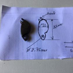 VENDU PAR LE-CUIRASSIER N&deg; 2 PORTI&Egrave;RE DE CHARGEMENT REVOLVER A BROCHE 7 MM