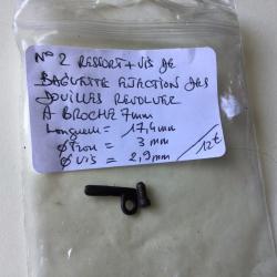 VENDU PAR LE-CUIRASSIER N&deg; 2 RESSORT DE BAGUETTE &Eacute;JECTION DES DOUILLES  REVOLVER A BROCHE 7 MM