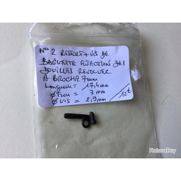 VENDU PAR LE-CUIRASSIER N� 2 RESSORT DE BAGUETTE �JECTION DES DOUILLES  REVOLVER A BROCHE 7 MM