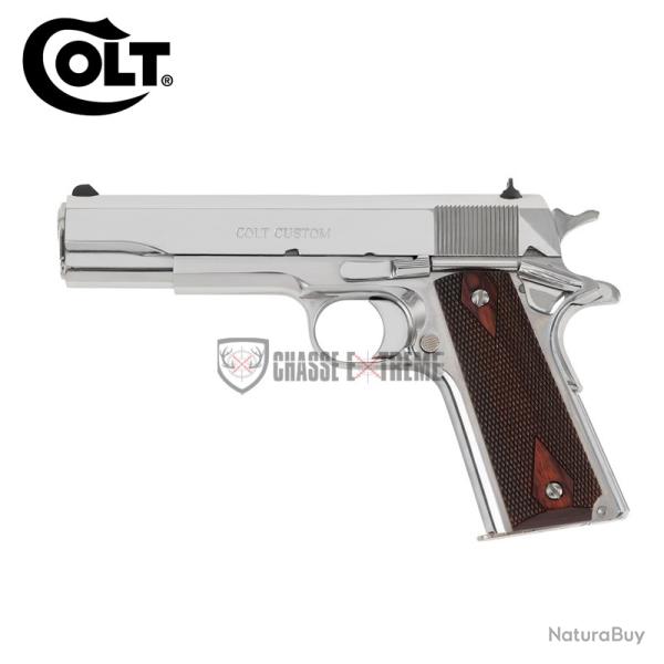 Pistolet COLT Government Model 5" 8+1Cps Cal 45 Acp Bright Stainless
