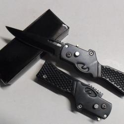 Petit Couteau Pliant De Poche Ak47 Lame Acier 7 Cm Manche Acier Grav&eacute; 9 Cm Outdoor