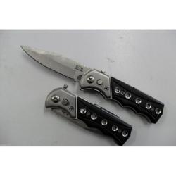 Petit Couteau Pliant De Poche Lame Acier 6,5 Cm Manche R&eacute;sine 8,5 Cm Chasse P&ecirc;che Bivouac