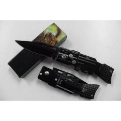 Petit Couteau Pliant Massif Ak47 Lame Acier 7 Cm Manche Acier 9 Cm Chasse P&ecirc;che Bivouac