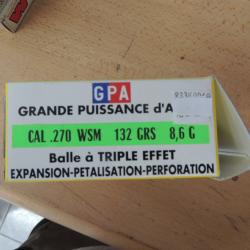 boite de munitions 270 WSM GPA
