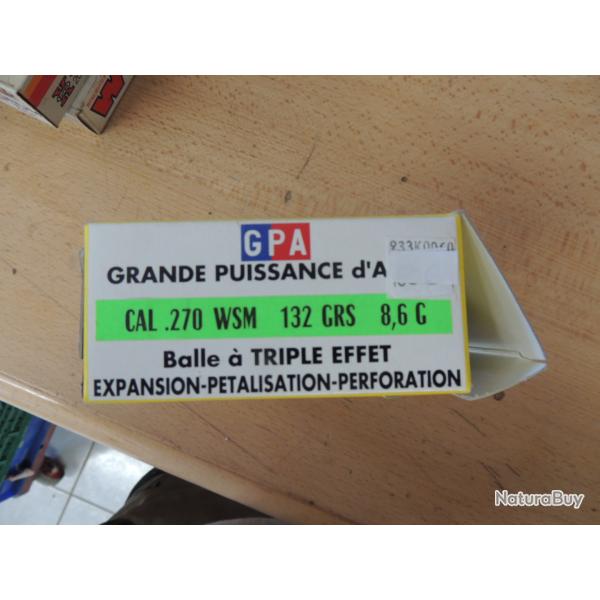 boite de munitions 270 WSM GPA