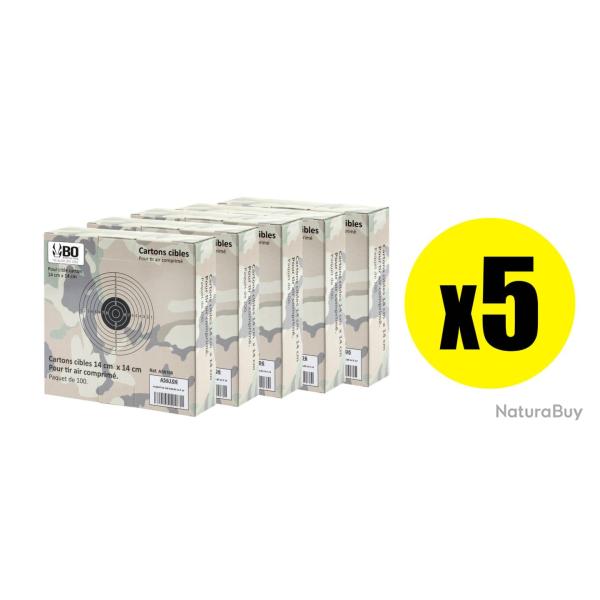 Pack Cibles cartonn�es 14 x 14 cm Shoot Again (x5)