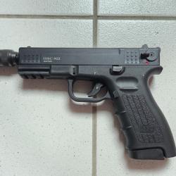 ISSC M22 Pistolet &agrave; blanc 9 mm PAK - avec embout gomme cogne SAPL
