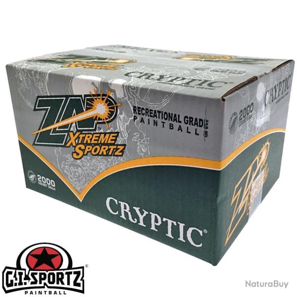 Billes de paintball GI Sportz ZAP Cryptic - Calibre .68 - 2000 unit�s