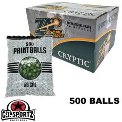 Sachet 500 billes paintball GI Sportz ZAP Cryptic pas cher