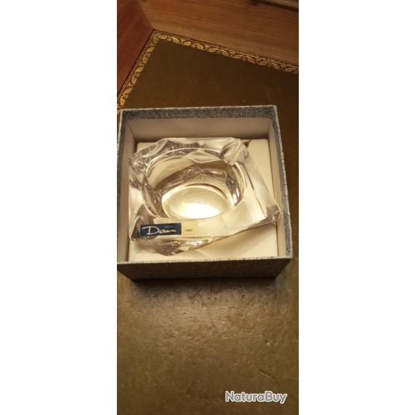 Cendrier vide poche vintage en cristal daum neuf