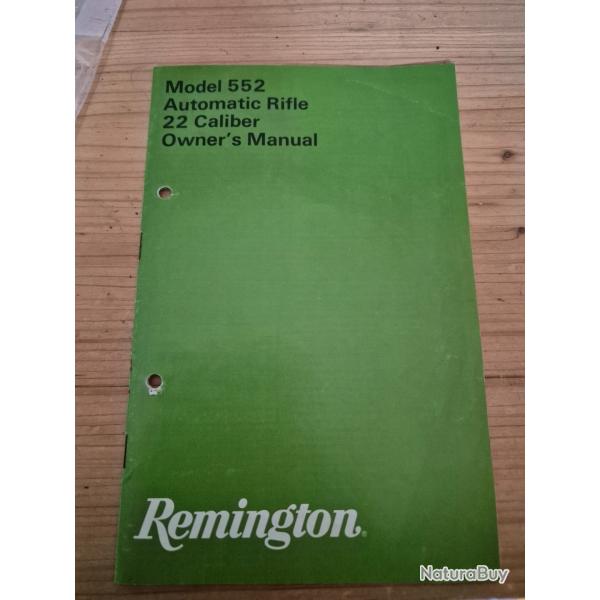 Notice utilisateur Remington 552 version USA