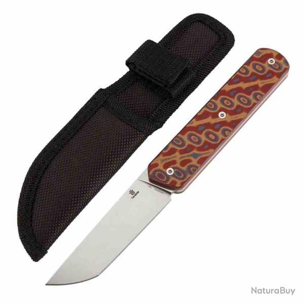 Couteau de Survie Tenable Foosa Lame Acier D2 Tanto Manche PEI Amber �tui Nylon G2020A2