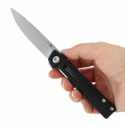 Couteau Tenable Kitpu Lame Acier Nitro-V Manche G10 Noir Frag Pattern Frame Lock B2123A3