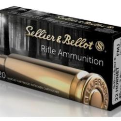 Balles Sellier & Bellot Cal.22 HORNET FMJ 2,9g 45gr par 20