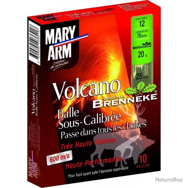Volcano balle sous calibr� cal.12 mary arm volcano balles cal12 20gr hp x 10