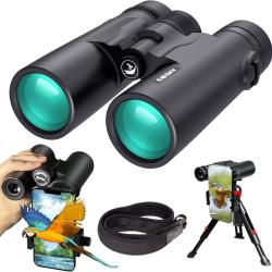 Jumelles HD 10x42 Adultes Puissantes Adaptateur T&eacute;l&eacute;phone Objectif Multicouche Prismes BAK4 Etanche