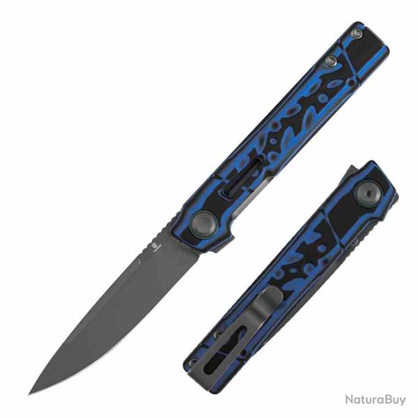 Couteau Tenable Kitpu Lame Acier Nitro-V Manche Blue & Black G10 Frame Lock B2123A1