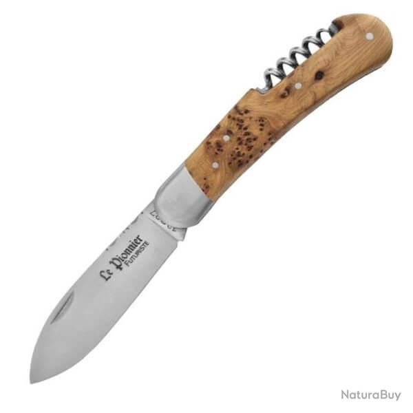 Couteau pliant Douris Chastel Le Pionnier Futuriste 2 pi�ces en Gen�vrier