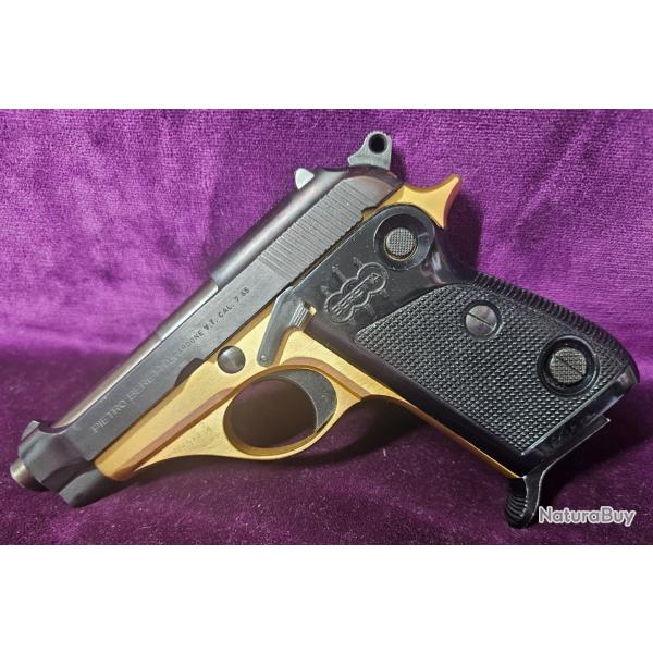 Pistolet Beretta 70 Luxe - calibre 7,65 Browning - Carcasse dor�e - 1959 - cat�gorie B
