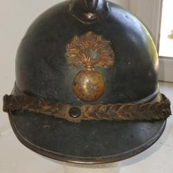 Rare casque Adrian 14-18 officier commande particuli&egrave;re