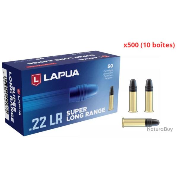 MUNITIONS LAPUA SUPER LONG RANGE CALIBRE 22LR 40gr - 2.6g x500 