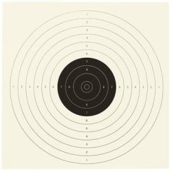 CIBLES PISTOLET CARTON C17 ISSF 10 METRES (PAQUET DE 100)