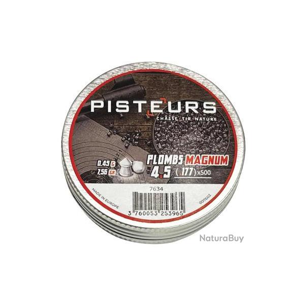 PLOMBS PISTEURS MAGNUM CALIBRE 4.5MM TETE CONIQUE 7.56gr - 0.49g x500