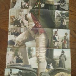 Lot de 12 cartes postales formant le portrait en pied de Napol&eacute;on 1 er