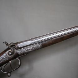 Fusil De Chasse Calibre 16 &agrave; Percussion Centrale Et Chiens Ext&eacute;rieurs - Fin 19&egrave;me