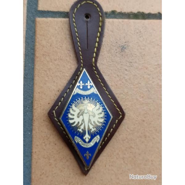 INSIGNE 5 REGIMENT DE CUIRASSIER AVEC CUIR