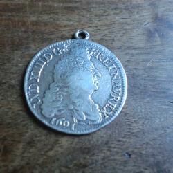 monnaie argent  louis XIV  1/2 ecu aux 8 L 1691 paris