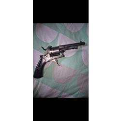 Revolver de poche type Lefaucheux calibre 7mm &agrave; broche - Double Action - Li&egrave;ge