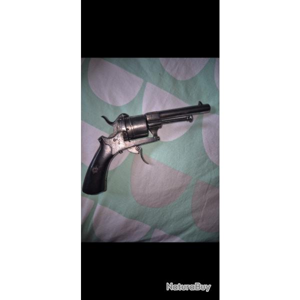 Revolver de poche type Lefaucheux calibre 7mm � broche - Double Action - Li�ge