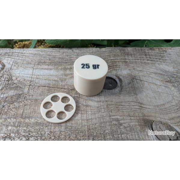 Speed Loader poudre noire 25 grains - Remington 1858 cal .44 - chargement barillet 6 chambres x1