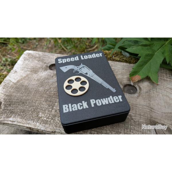 Speed Loader poudre noire 20 grains - Remington 1858 cal .44 - Kit 6 loaders + bo�te de transport